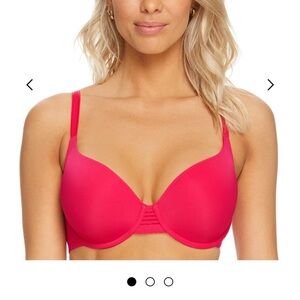 Le Mystère Second Skin Back Smoother T-Shirt Bra, Hot Pink, 34D